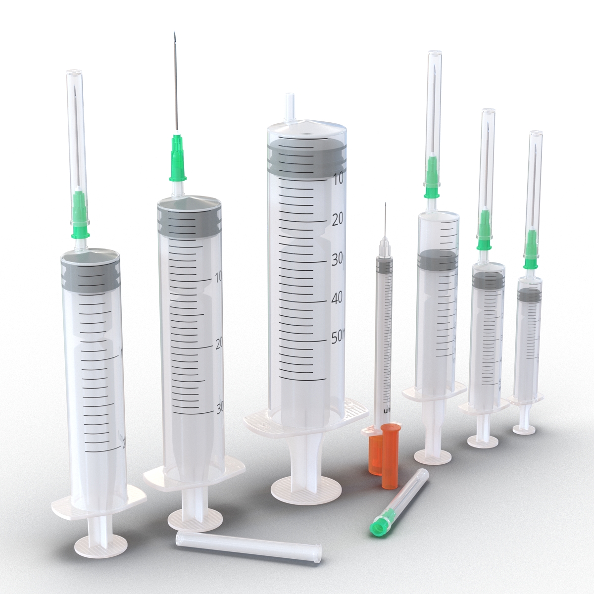 Disposable Syringe Set 3D