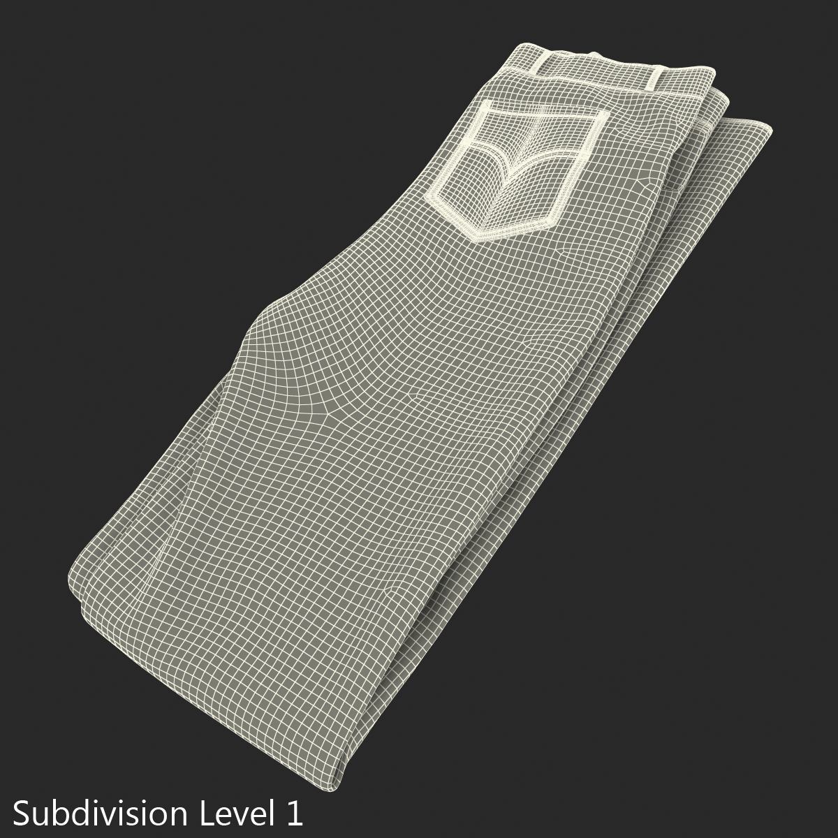 Folded Jeans 3 3D model