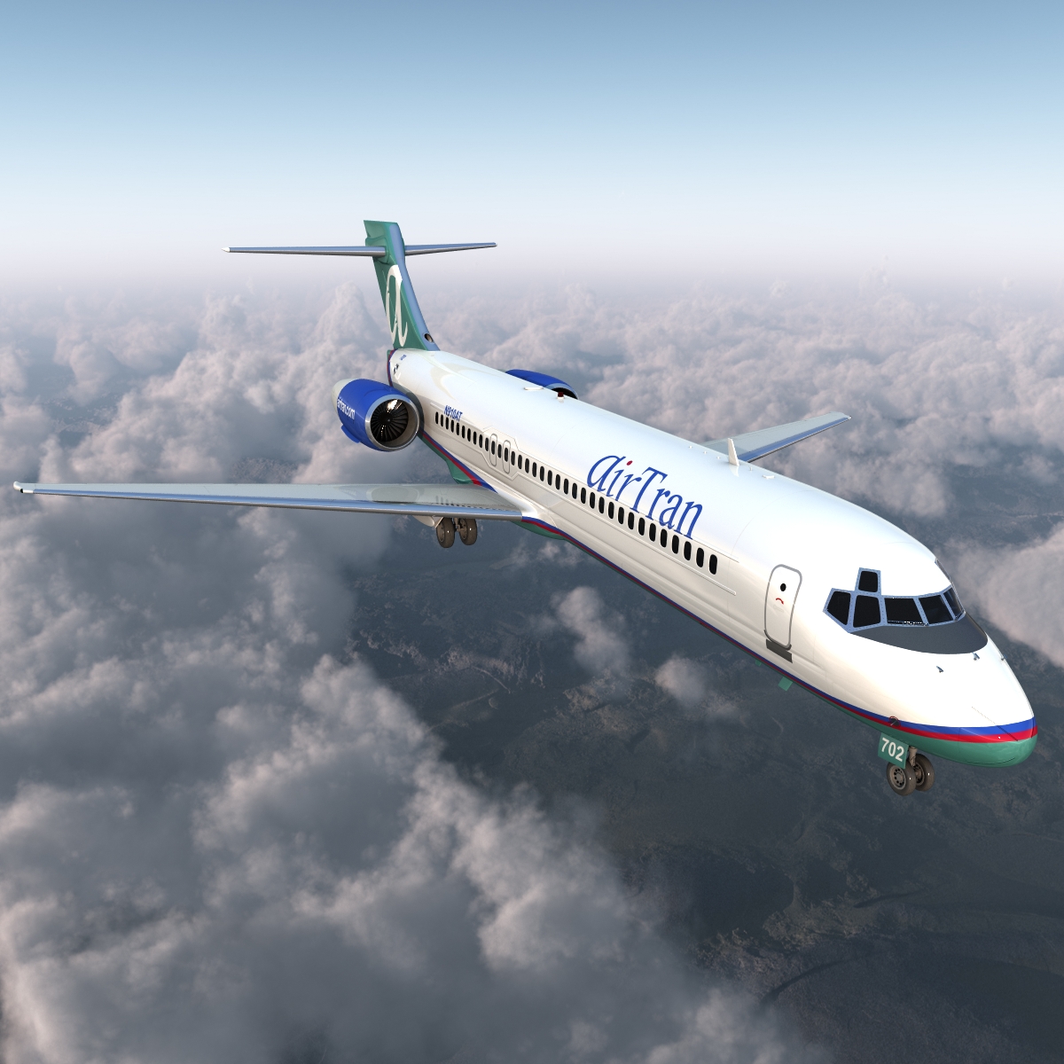 3D model Boeing 717 200 AirTran Airways