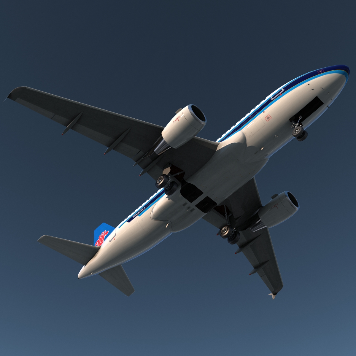 3D model Airbus A319 China Southern Airlines