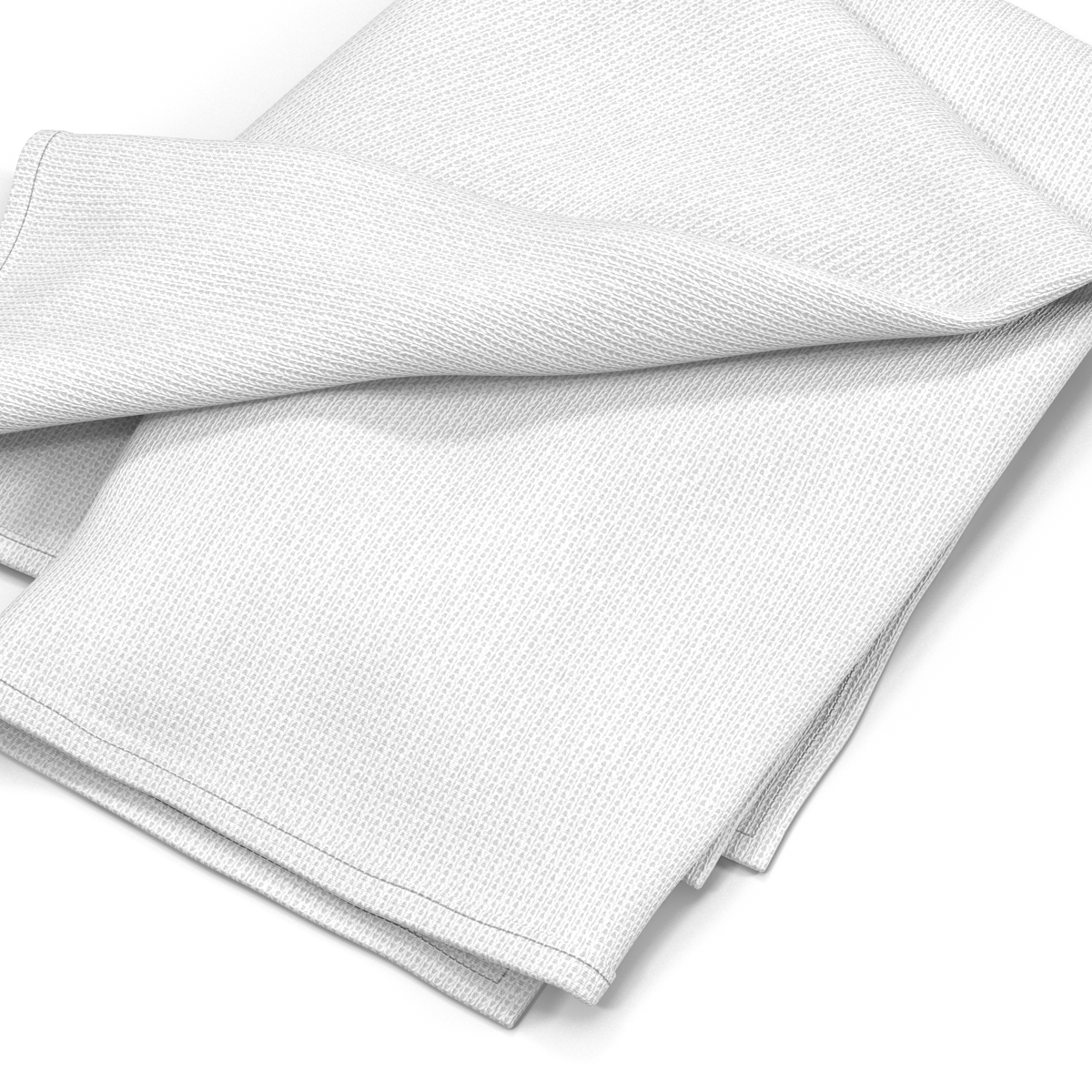 3D White Towel 6 model