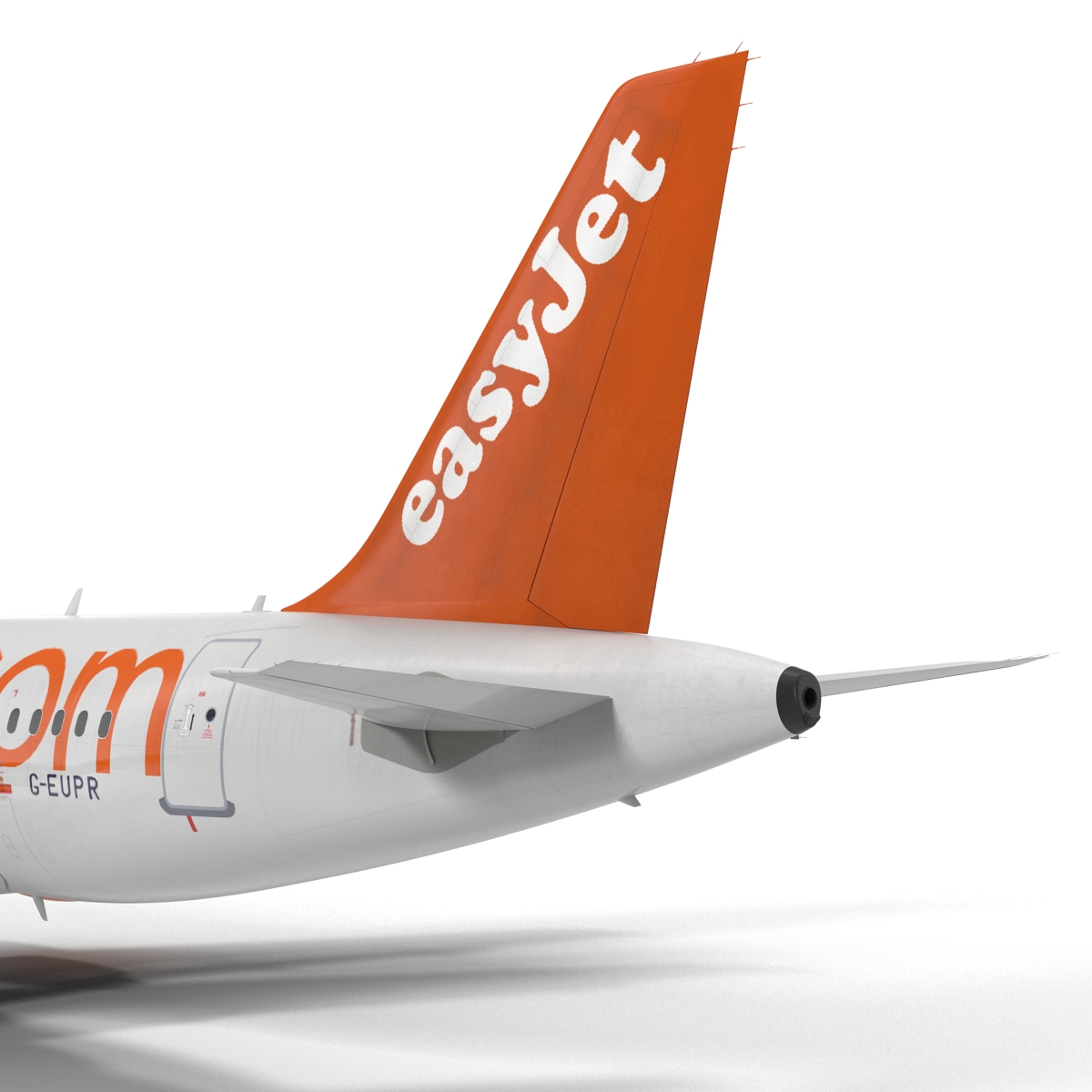 3D Airbus A319 EasyJet Rigged