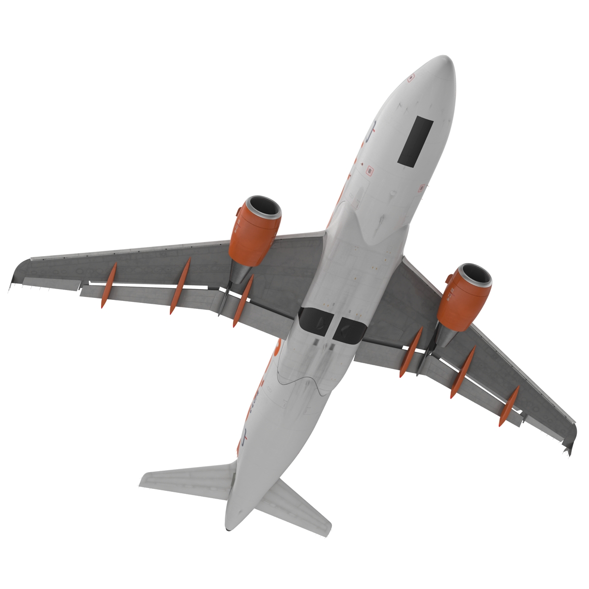 3D Airbus A319 EasyJet Rigged