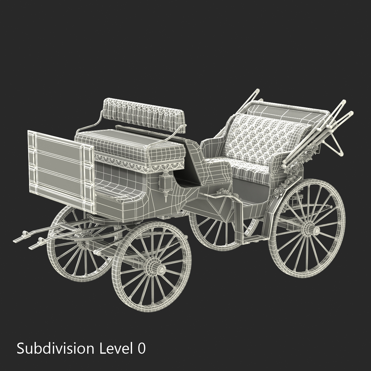 3D Wedding Carriage Rigged model