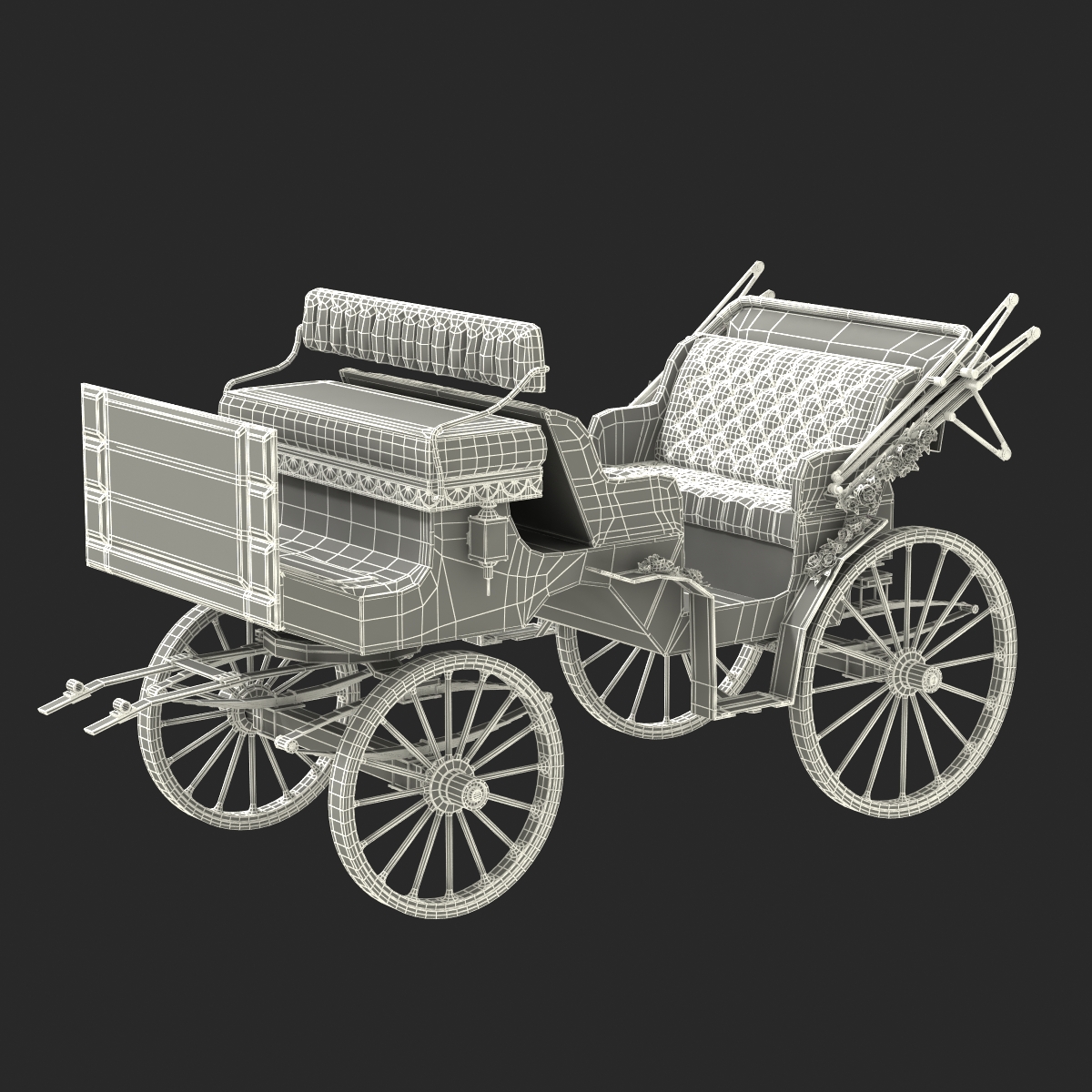 3D Wedding Carriage Rigged model