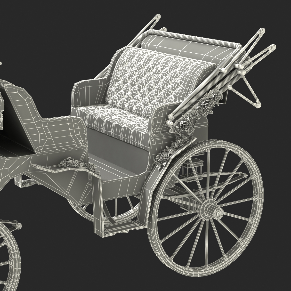 3D Wedding Carriage Rigged model