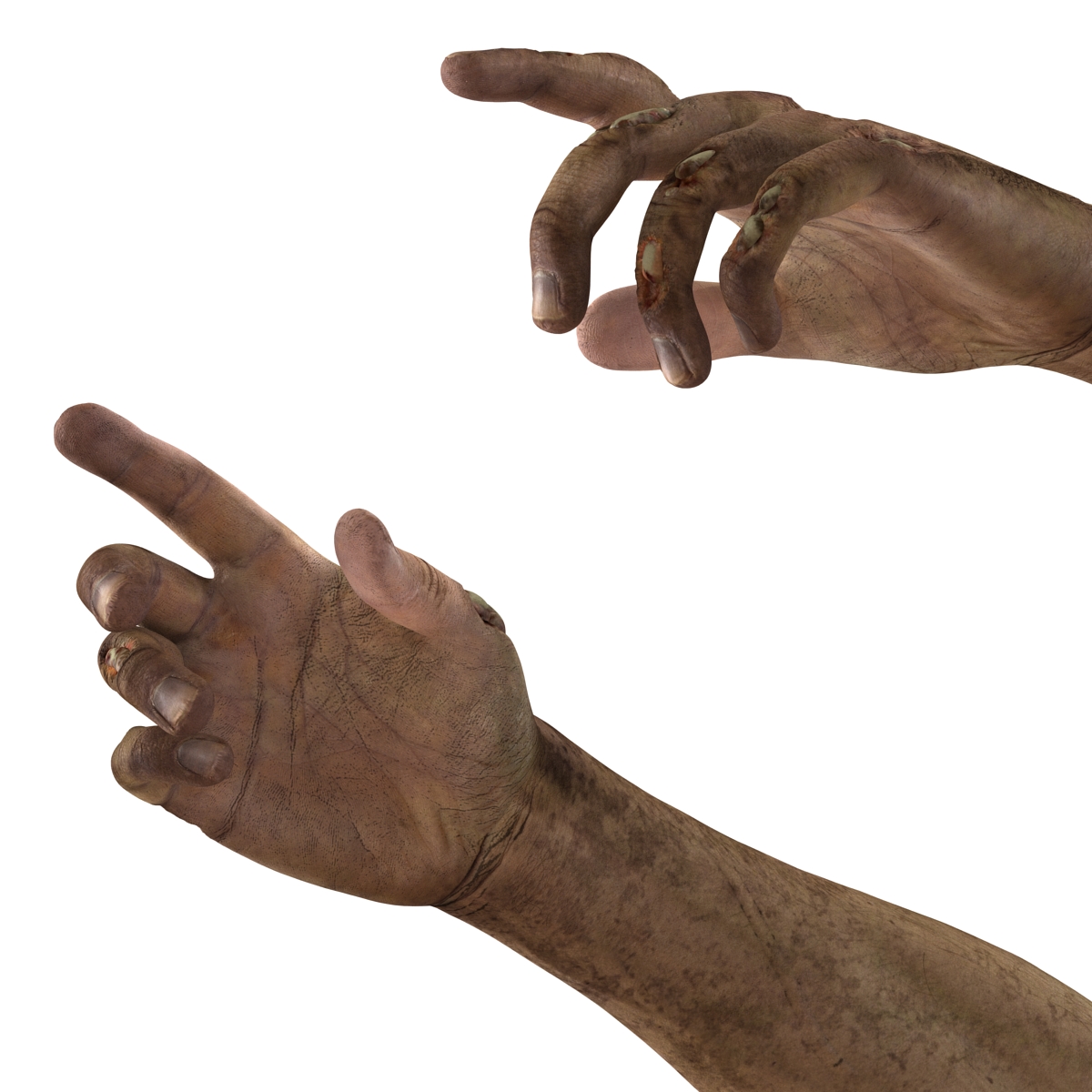 Zombie Hands Rigged 3D model