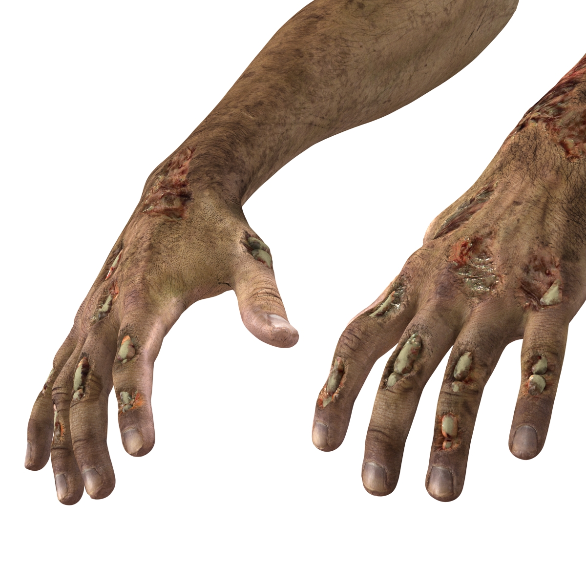 Zombie Hands Rigged 3D model