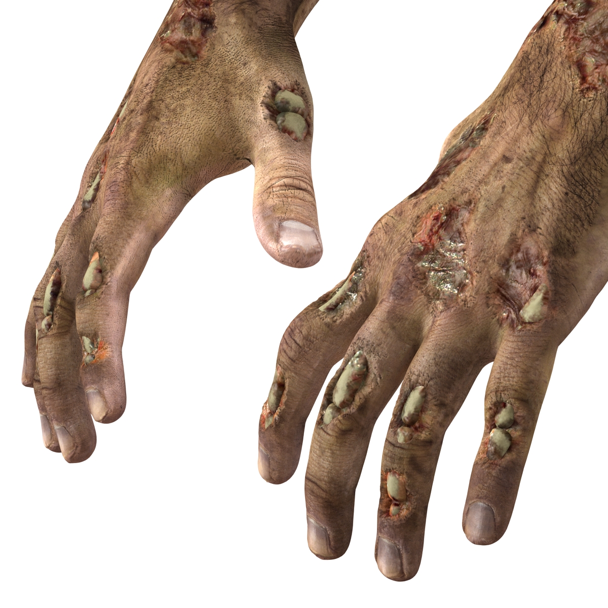 Zombie Hands Rigged 3D model