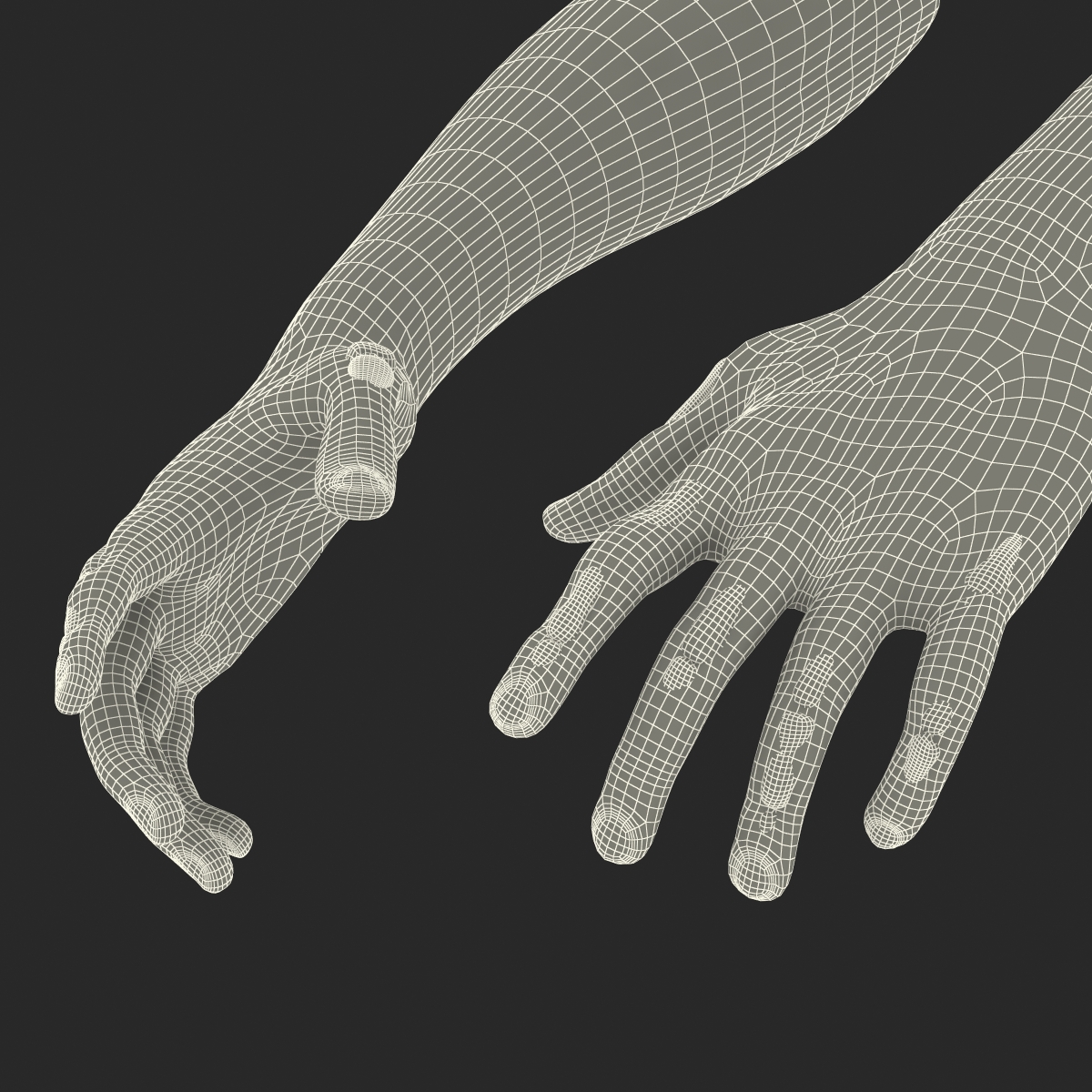 Zombie Hands Rigged 3D model