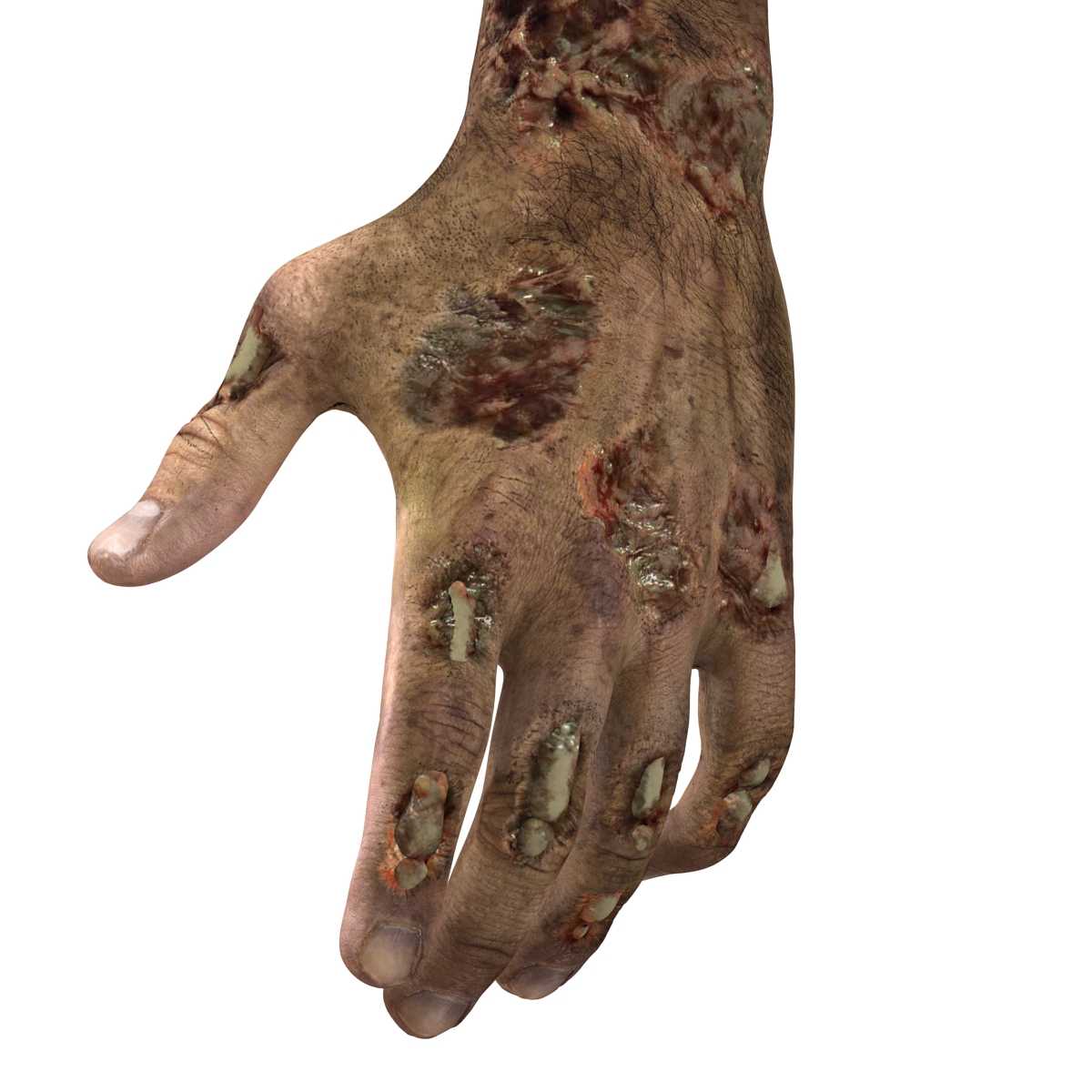 Zombie Hands Pose 2 3D model