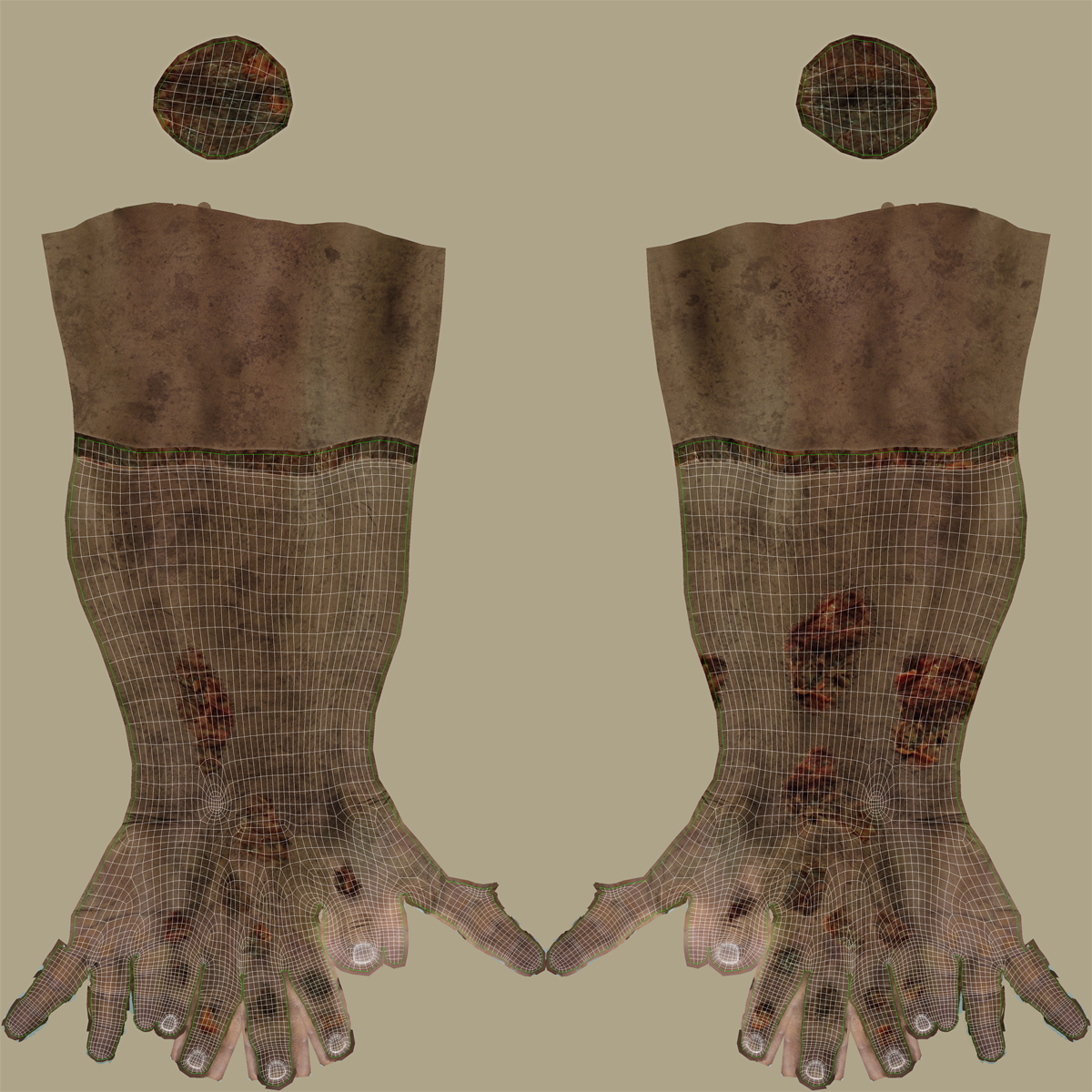 Zombie Hands Pose 2 3D model