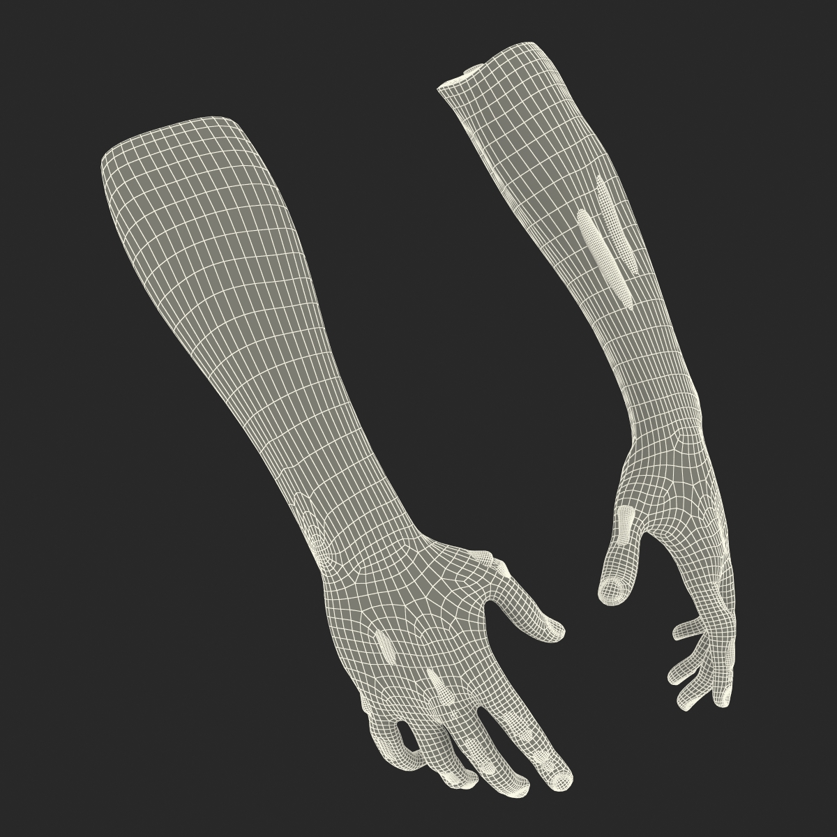 Zombie Hands Pose 2 3D model