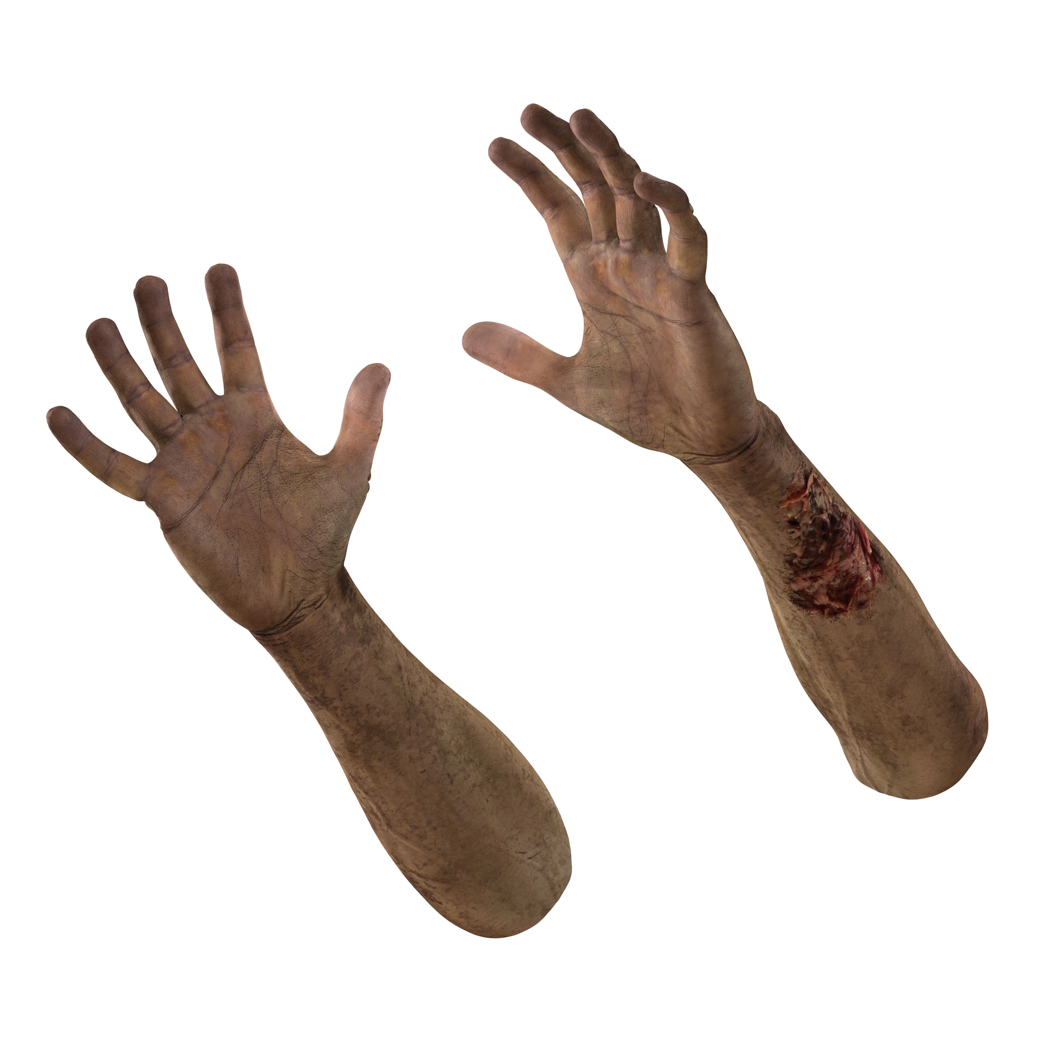 Zombie Hands Pose 3 3D model