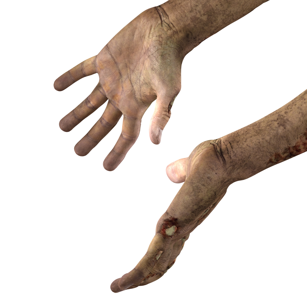 Zombie Hands Pose 3 3D model