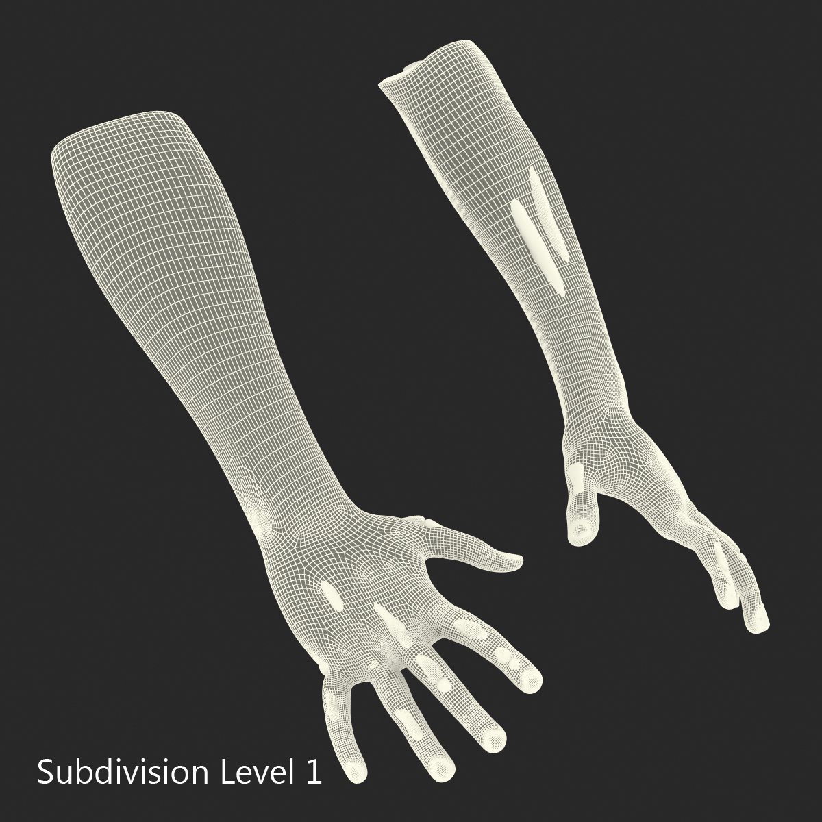 Zombie Hands Pose 3 3D model