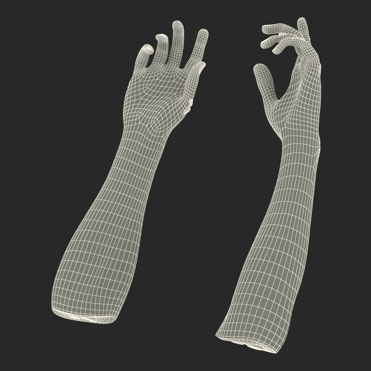 Zombie Hands Pose 4 3D model