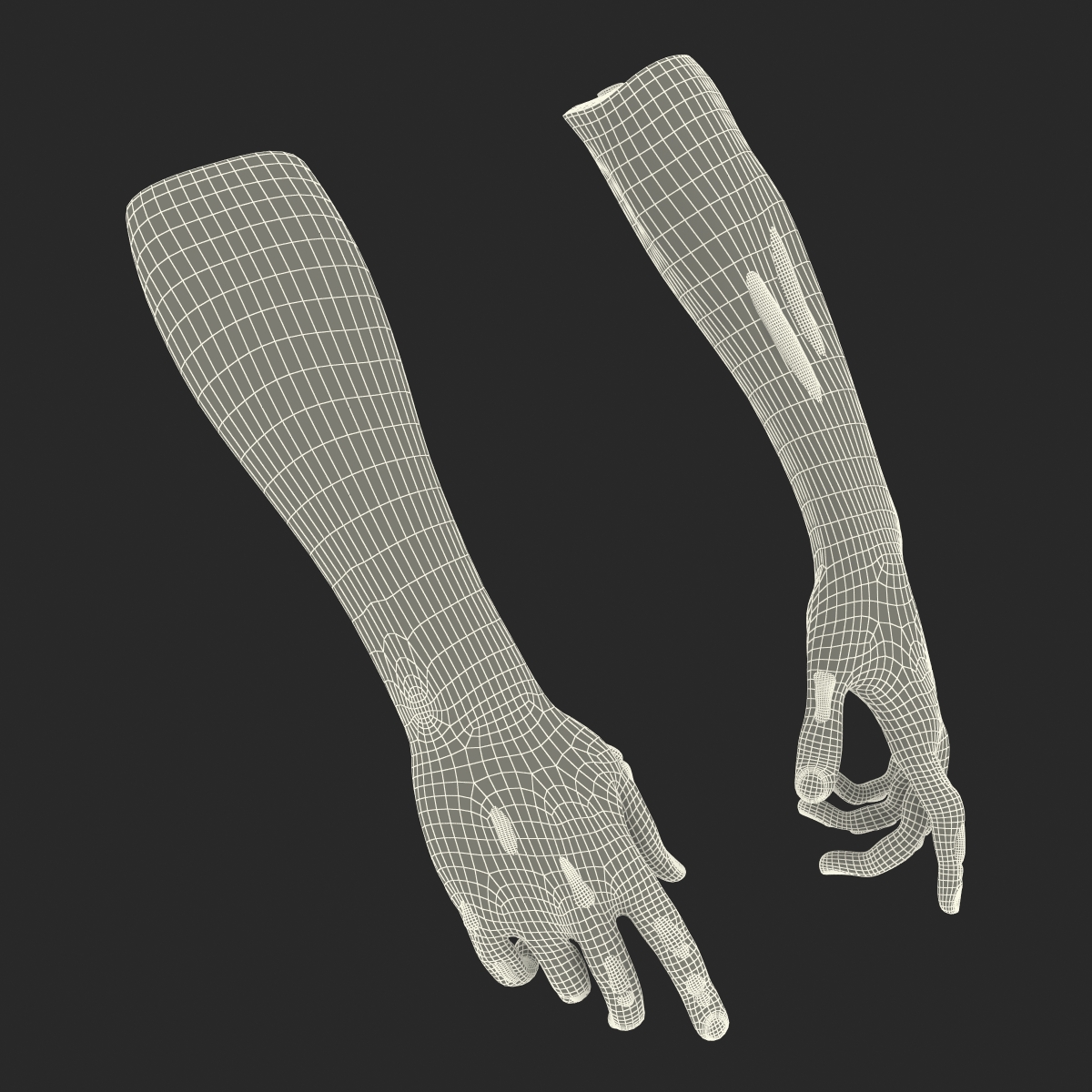 Zombie Hands Pose 4 3D model