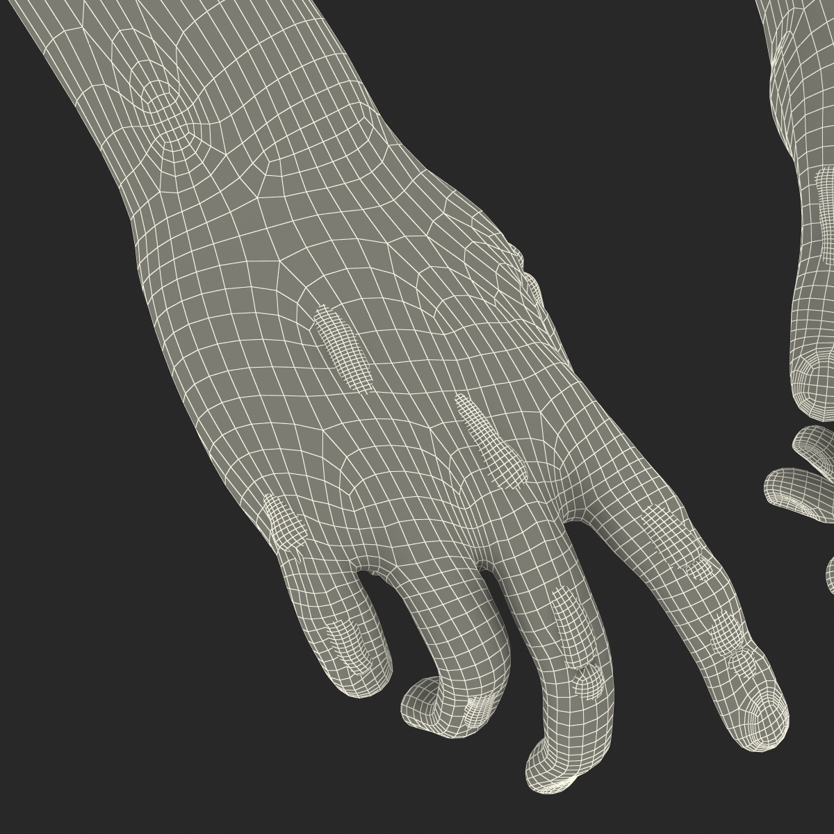 Zombie Hands Pose 4 3D model