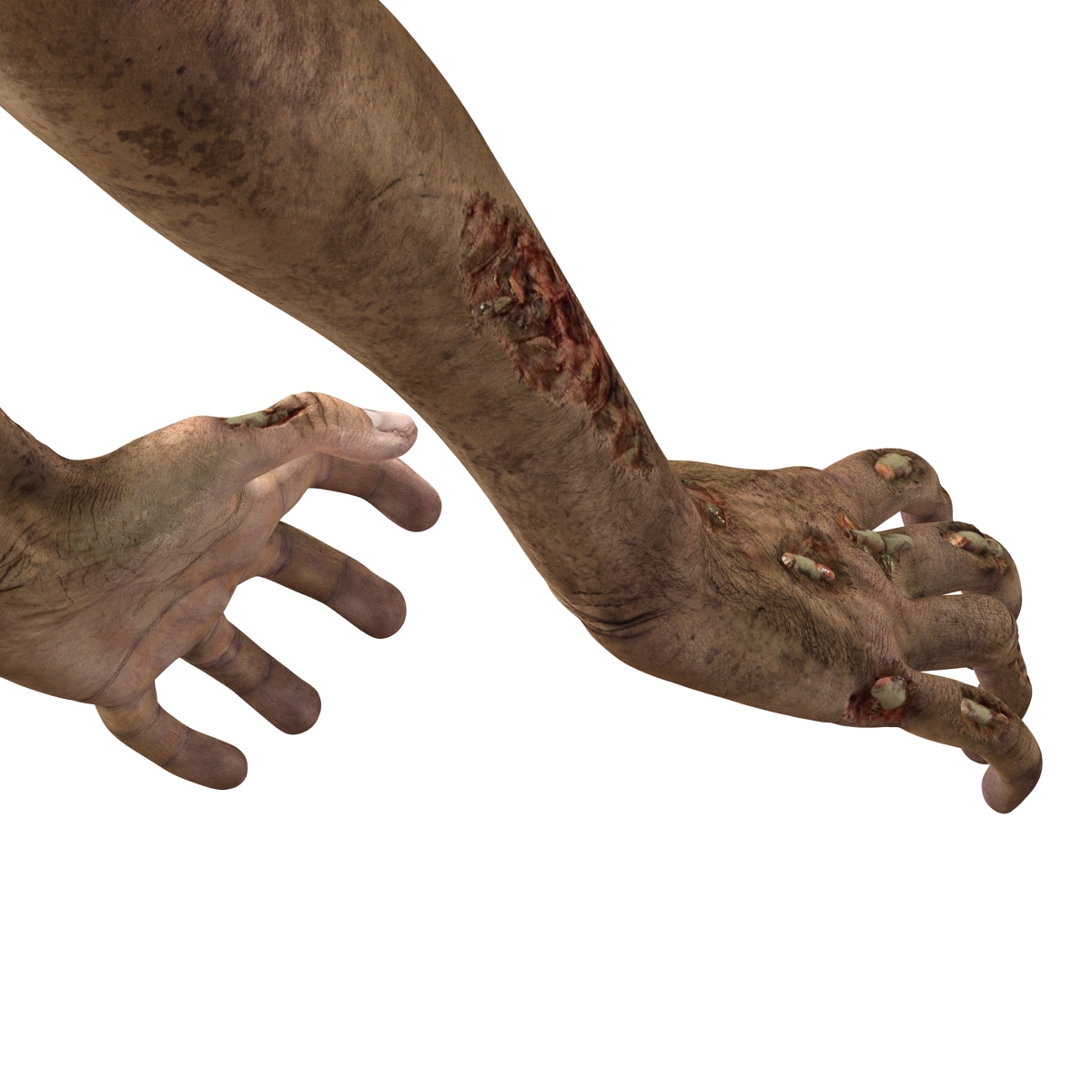 Zombie Hands Pose 5 3D model