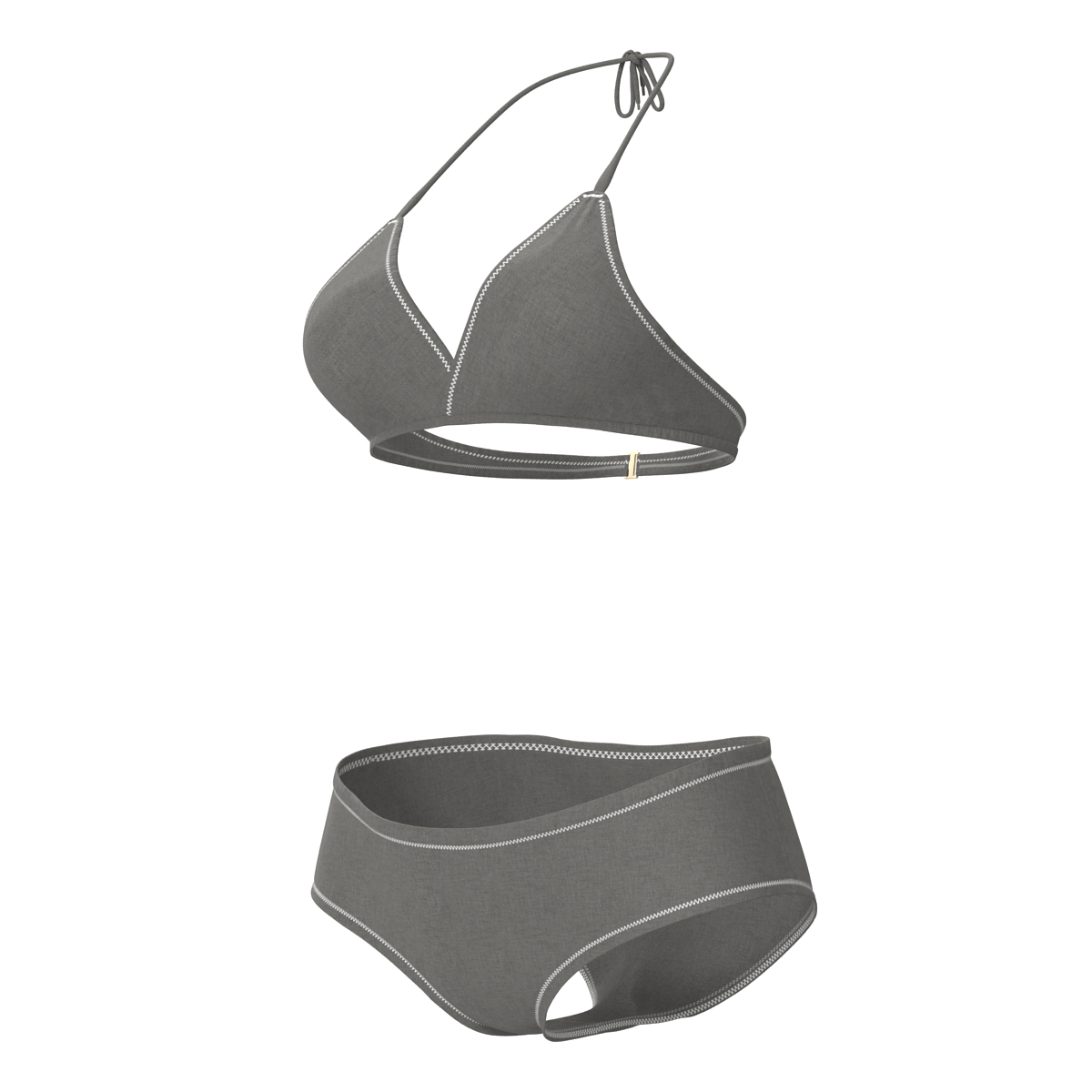 Bathing Suit 2 Gray 3D model