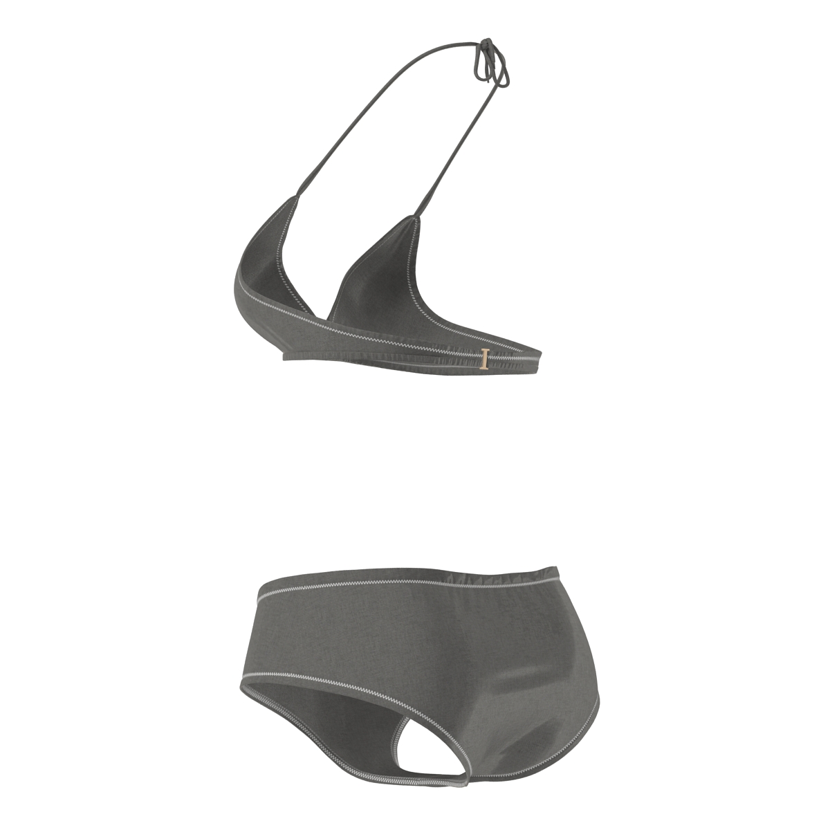 Bathing Suit 2 Gray 3D model