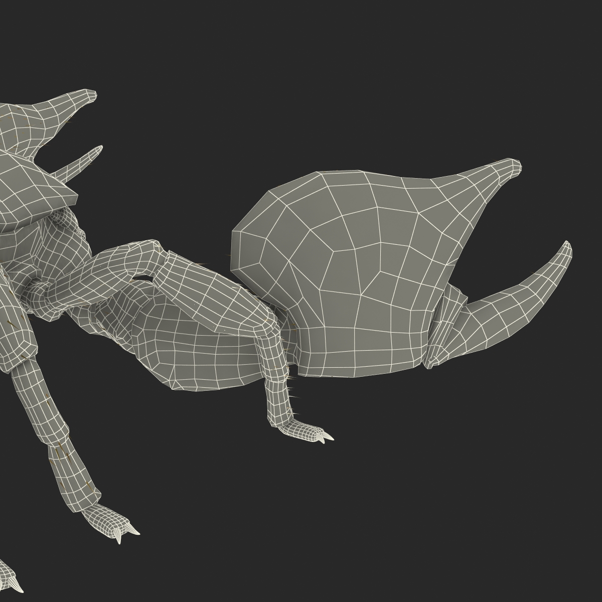 3D model Black Scorpion Rigged with Fur