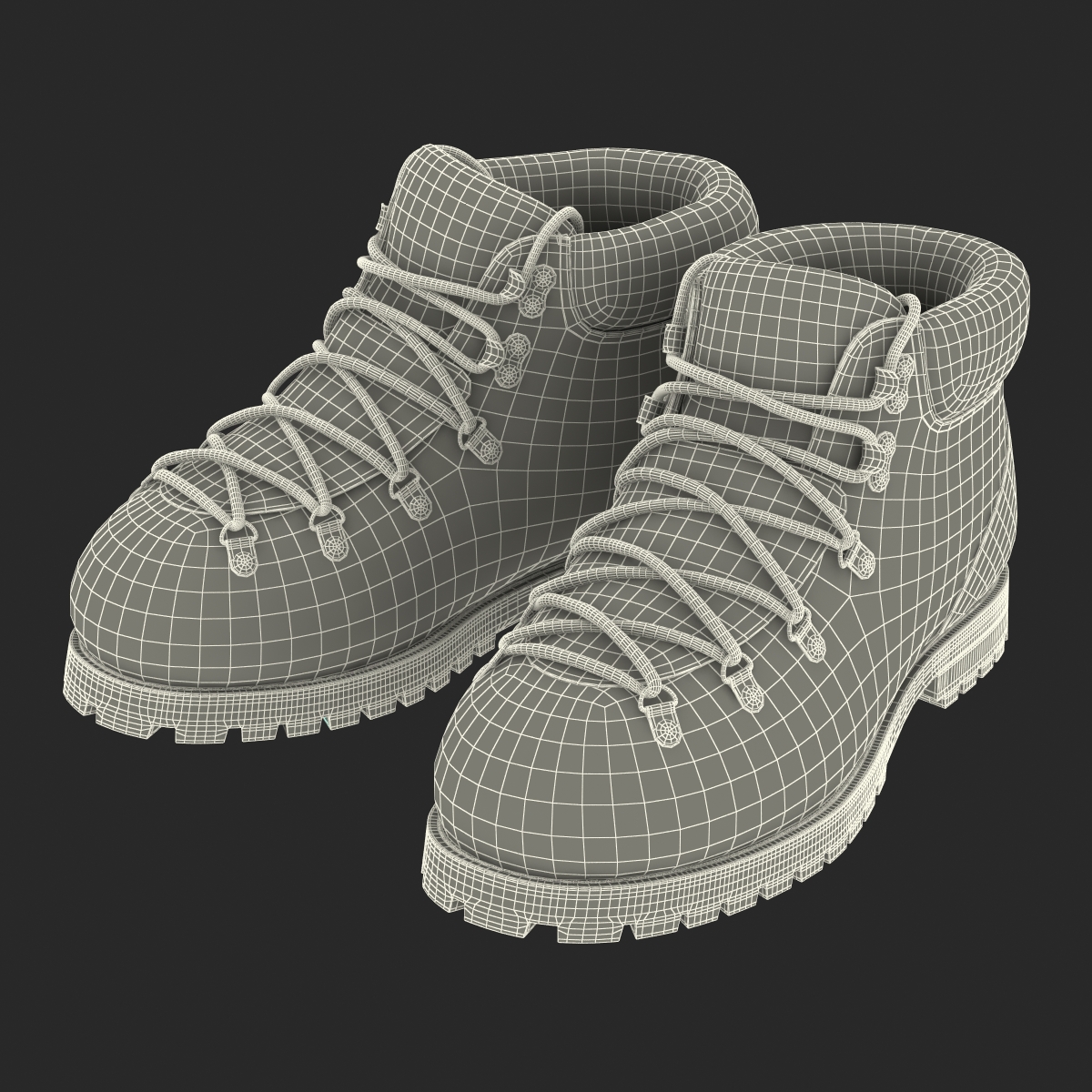 Hiking Boots 3 3D model