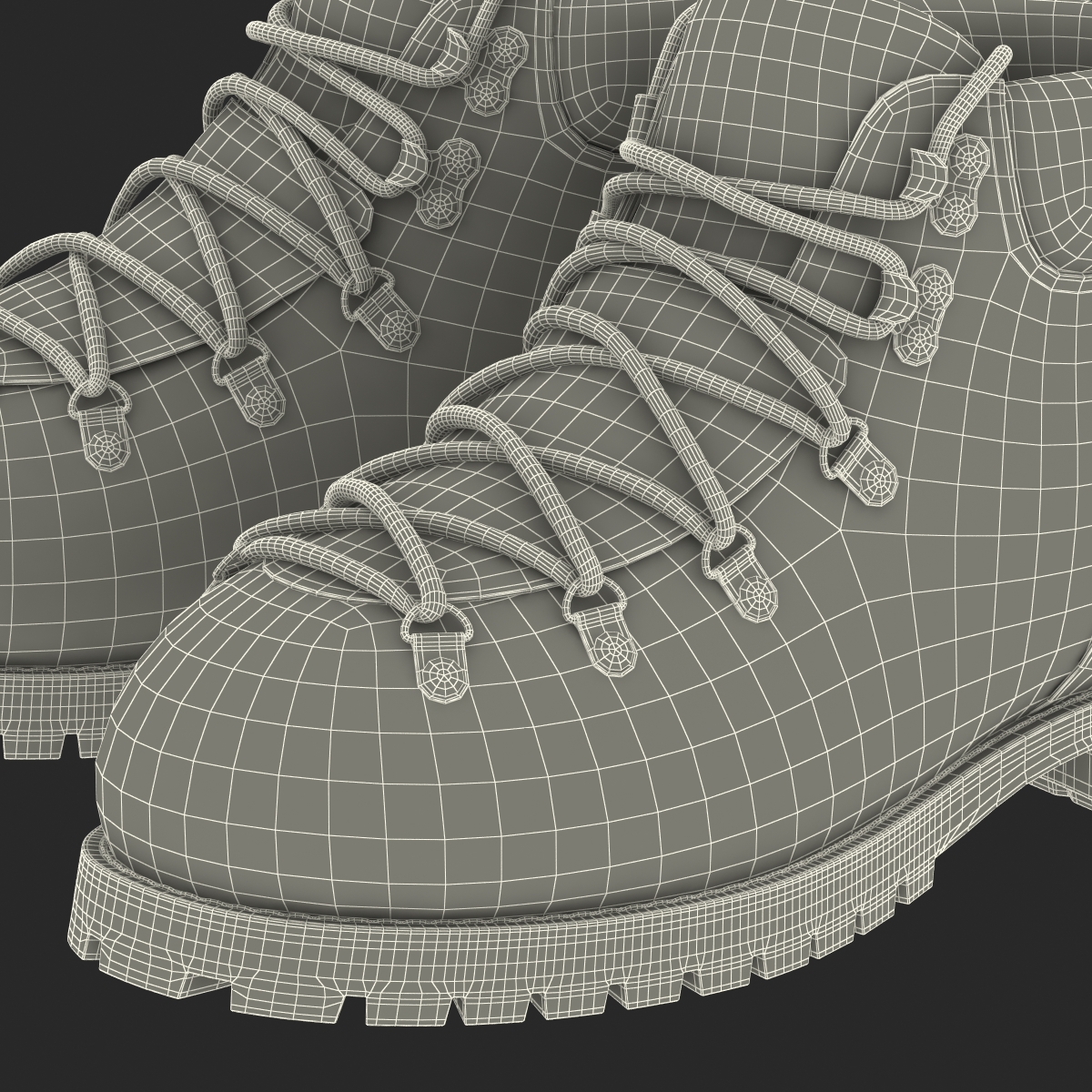 Hiking Boots 3 3D model