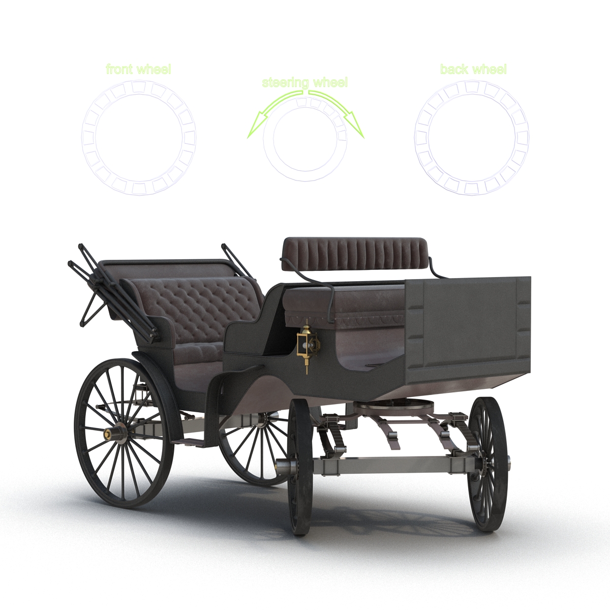 3D model Carriage Rigged