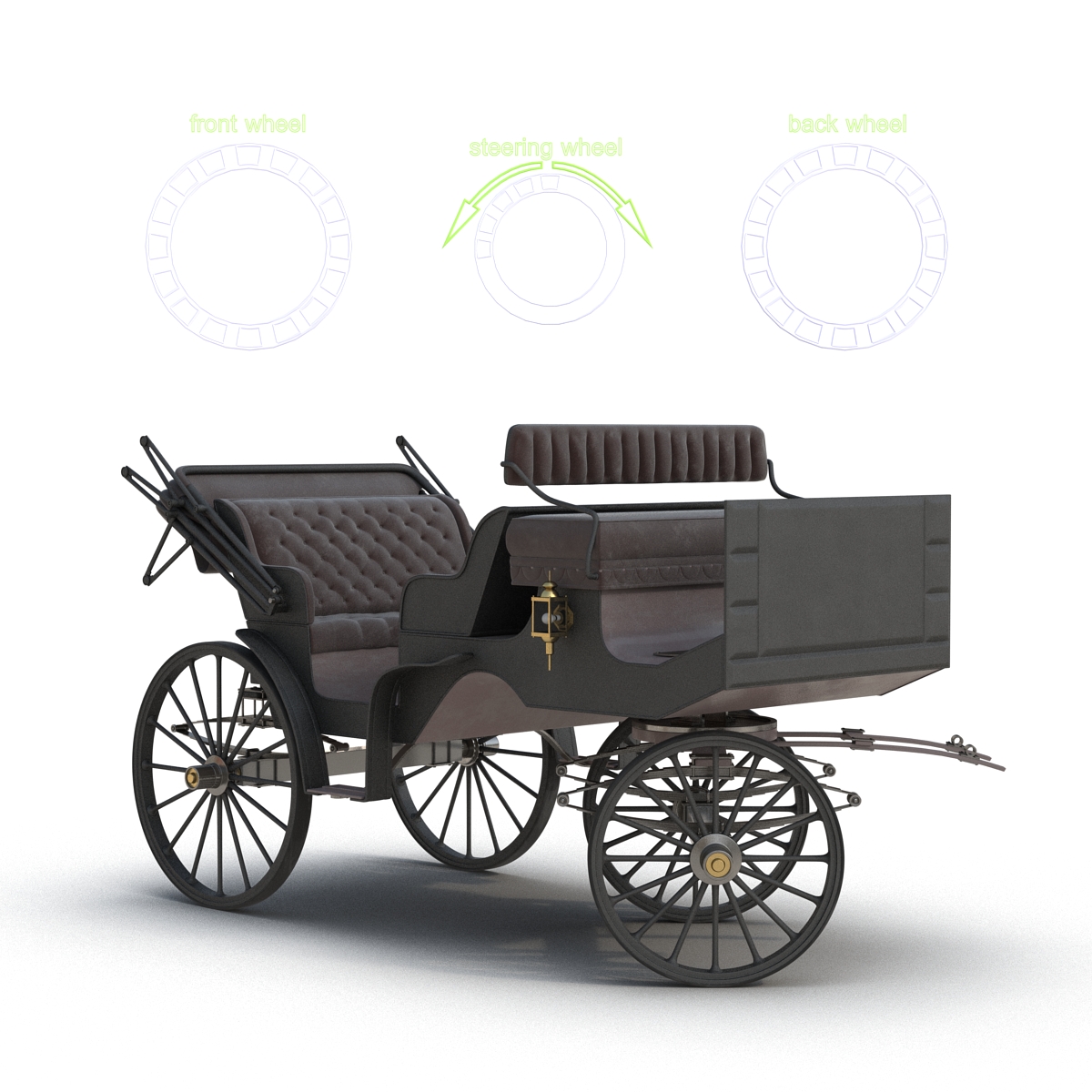 3D model Carriage Rigged