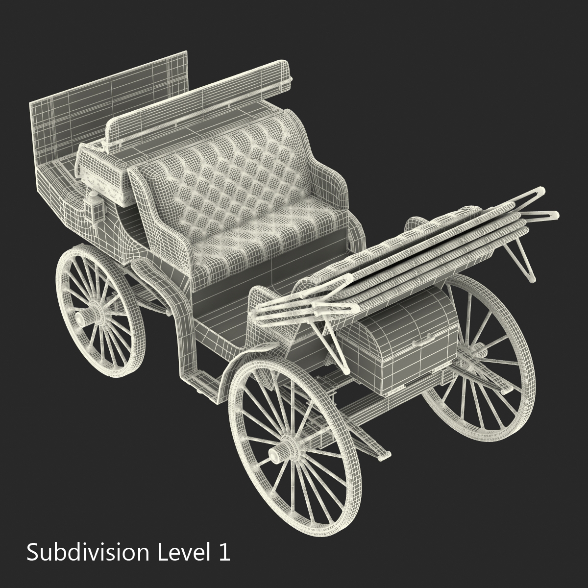 3D model Carriage Rigged