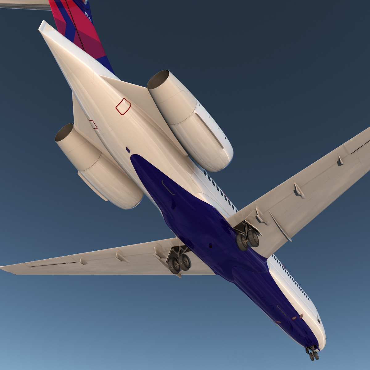 3D model Boeing 717 200 Delta Air Lines