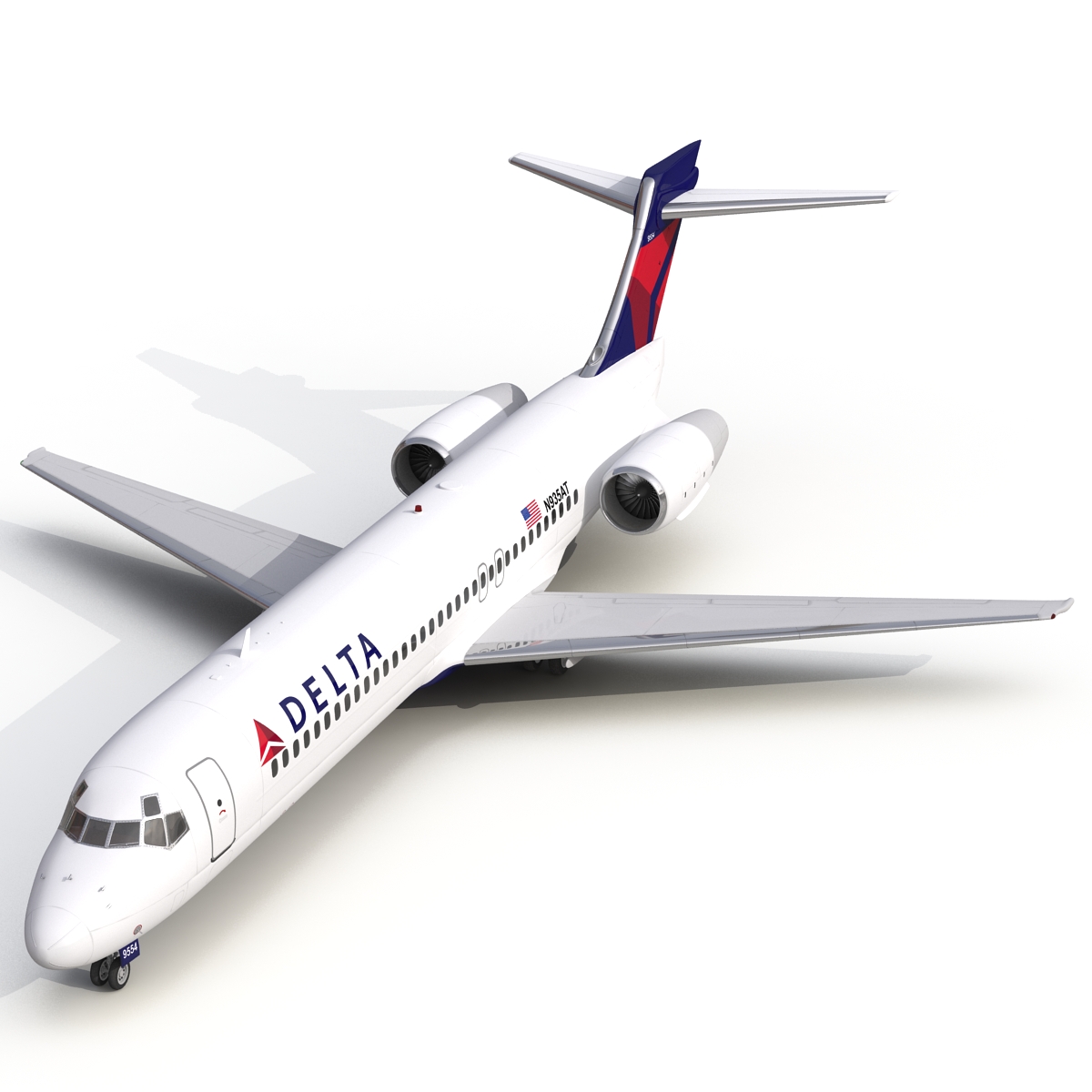 3D model Boeing 717 200 Delta Air Lines