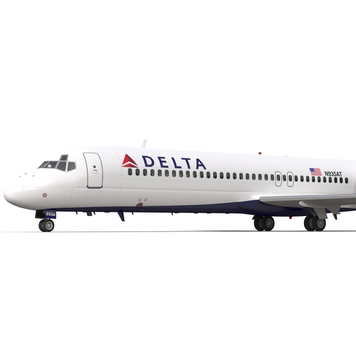 3D model Boeing 717 200 Delta Air Lines