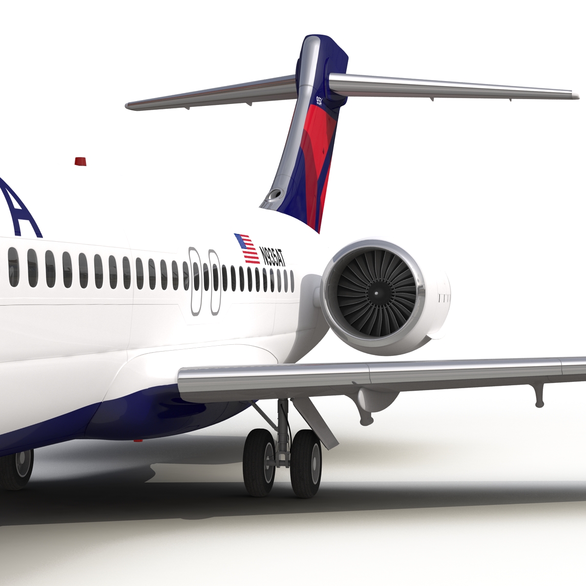 3D model Boeing 717 200 Delta Air Lines