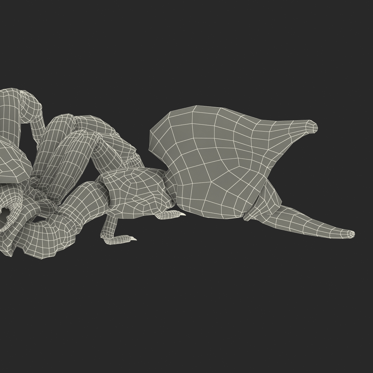 Scorpion Pose 2 with Fur 3D model