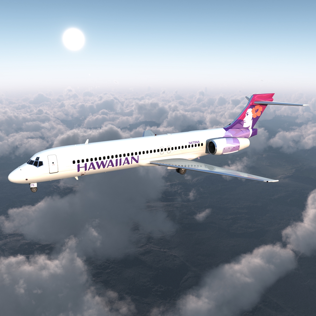 Boeing 717 200 Hawaiian Airlines 3D