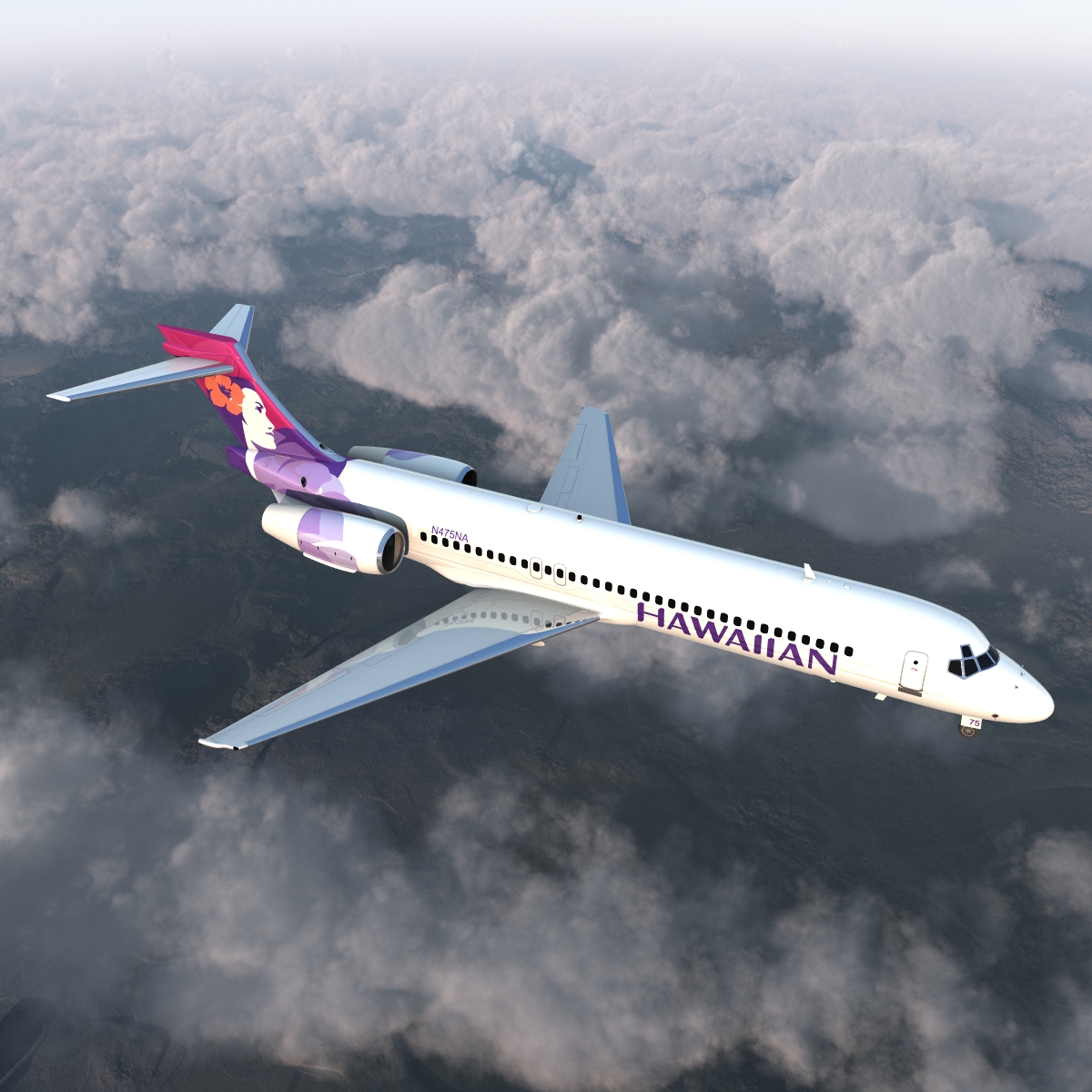 Boeing 717 200 Hawaiian Airlines 3D