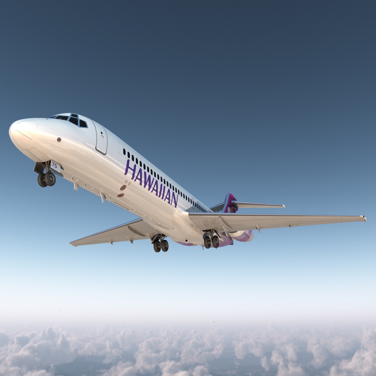 Boeing 717 200 Hawaiian Airlines 3D