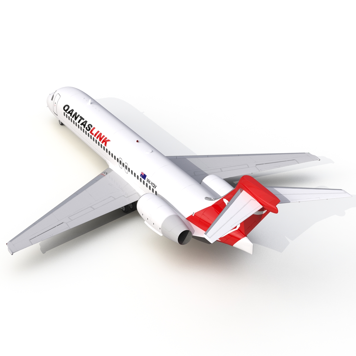 Boeing 717 200 Qantas Airways 3D model