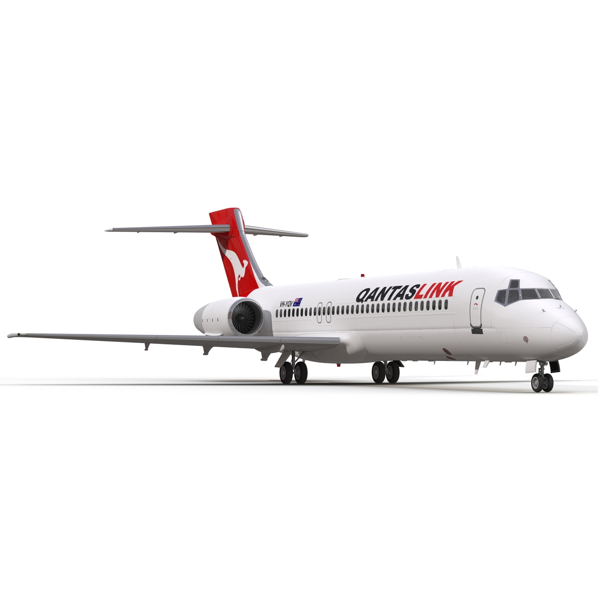 Boeing 717 200 Qantas Airways 3D model