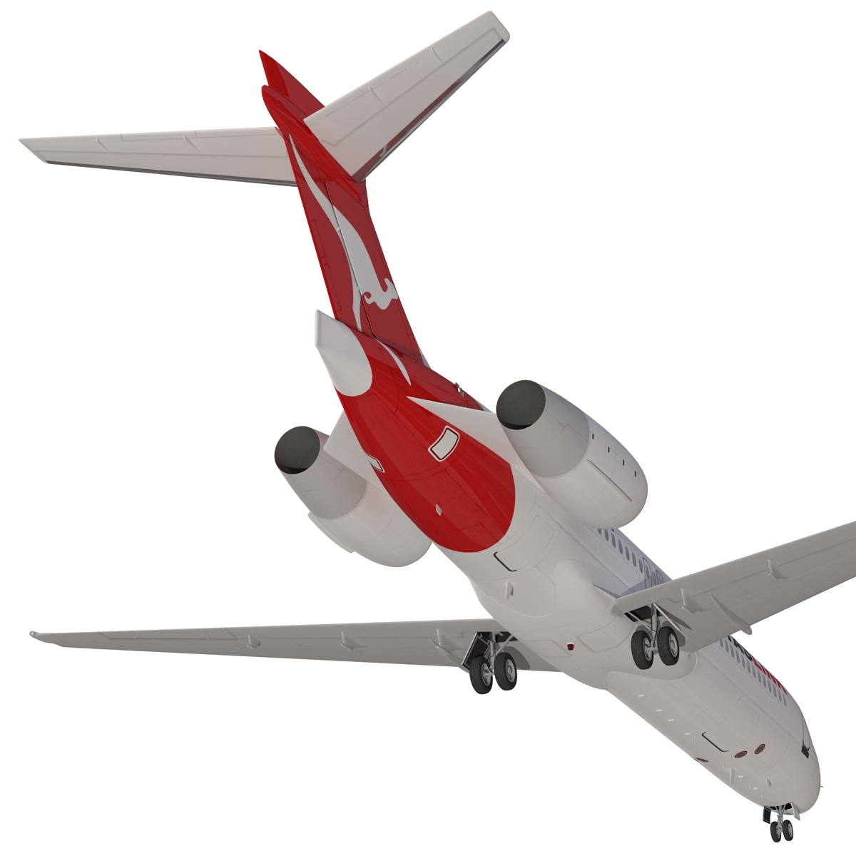 Boeing 717 200 Qantas Airways 3D model