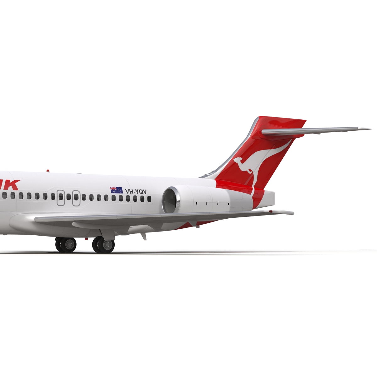 Boeing 717 200 Qantas Airways 3D model