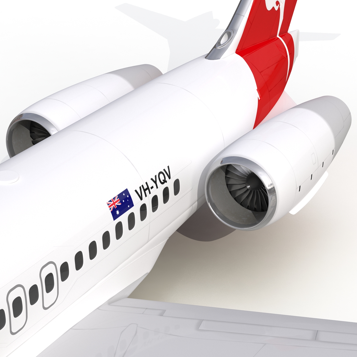 Boeing 717 200 Qantas Airways 3D model