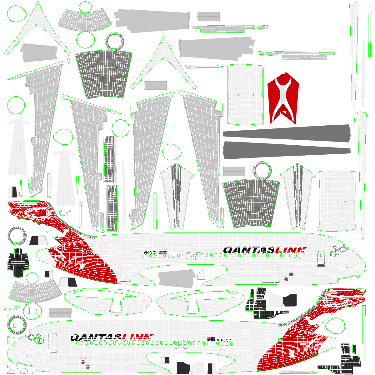 Boeing 717 200 Qantas Airways 3D model