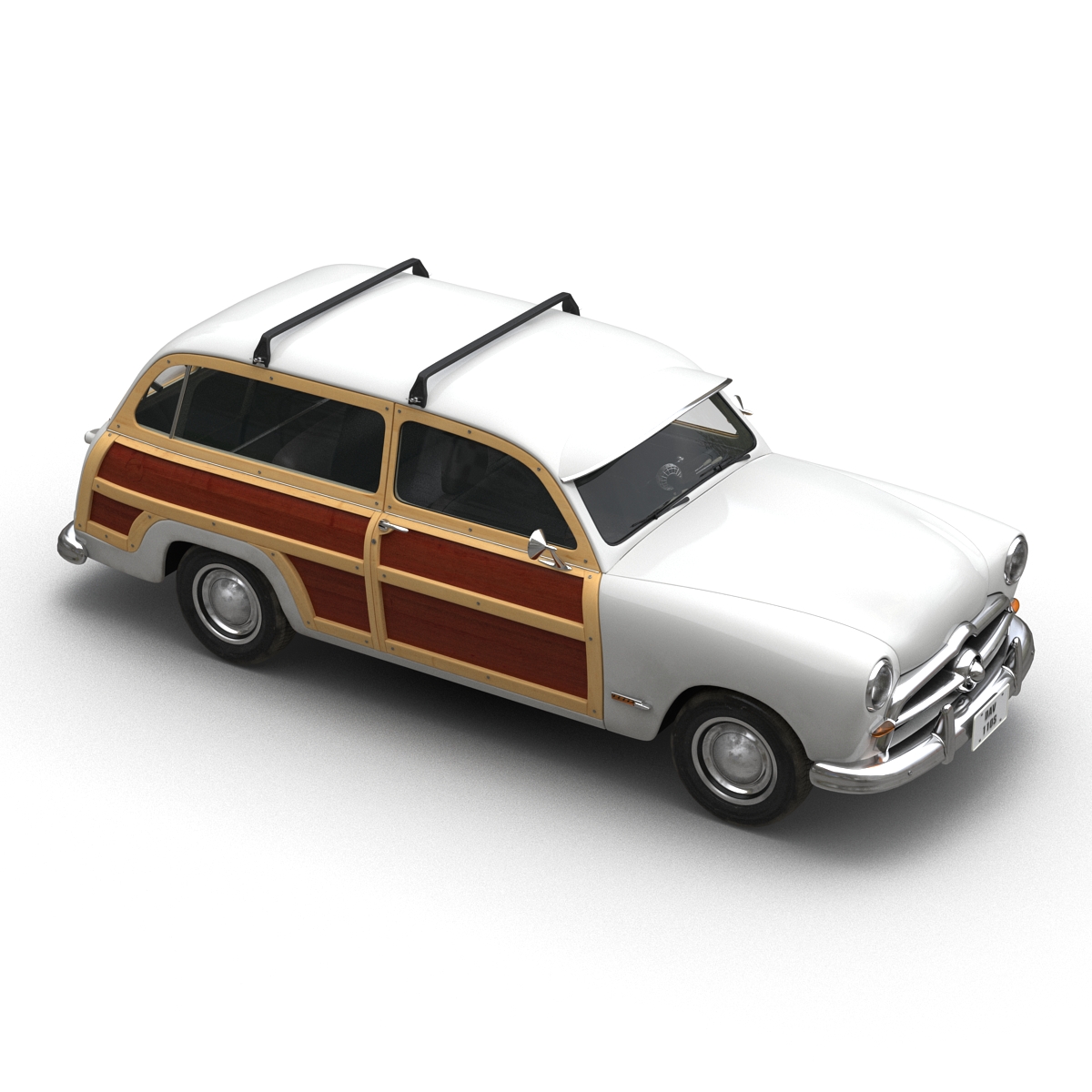 3D model Generic Retro Car Simple Interior 3