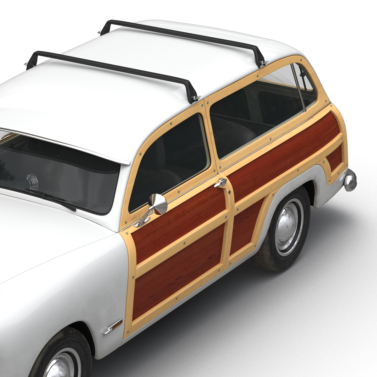 3D model Generic Retro Car Simple Interior 3