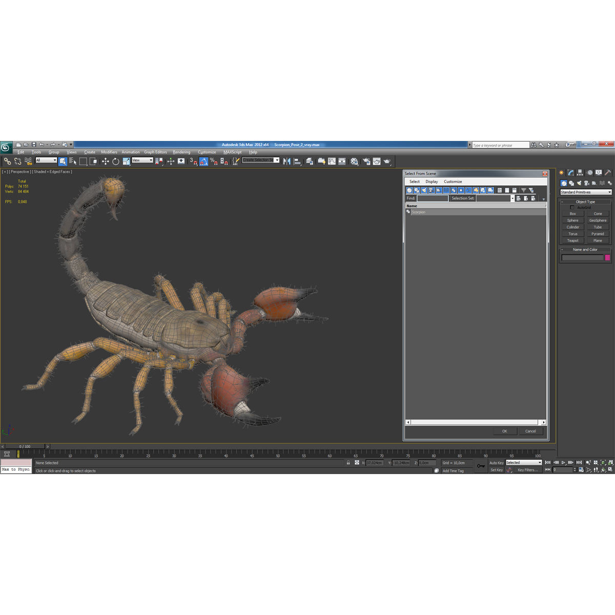 3D model Scorpion Pose 2