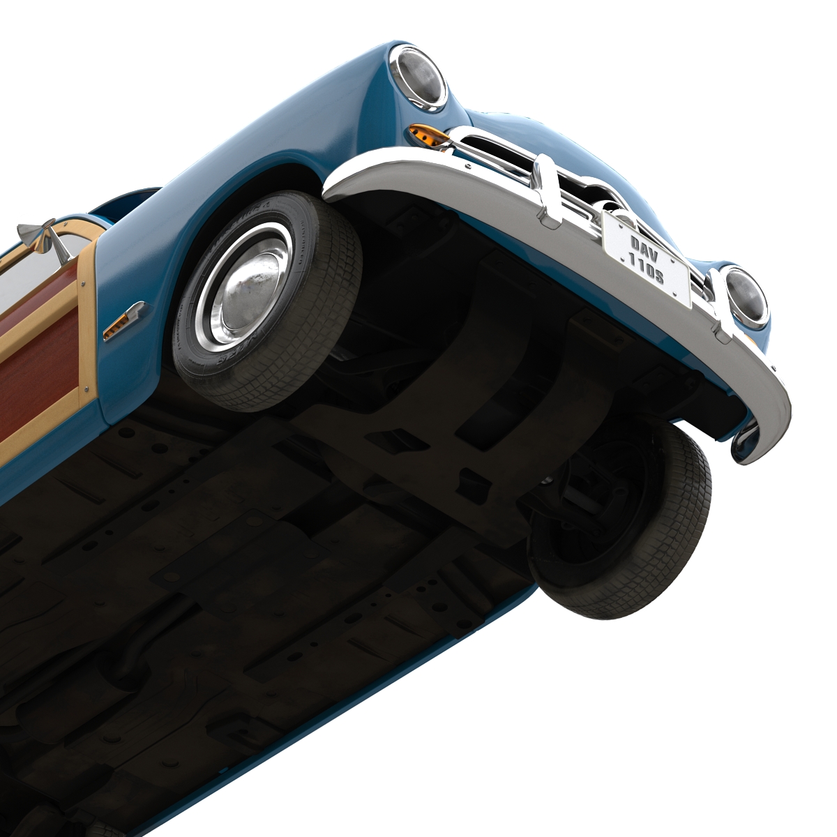 Generic Retro Car Rigged 3D model